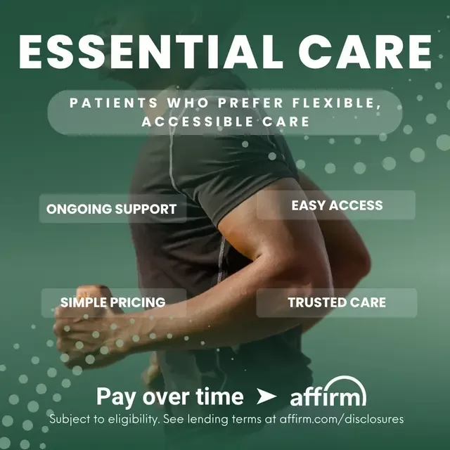Essential Care program — ongoing support, easy access, simple pricing, trusted care. Pay over time with Affirm.